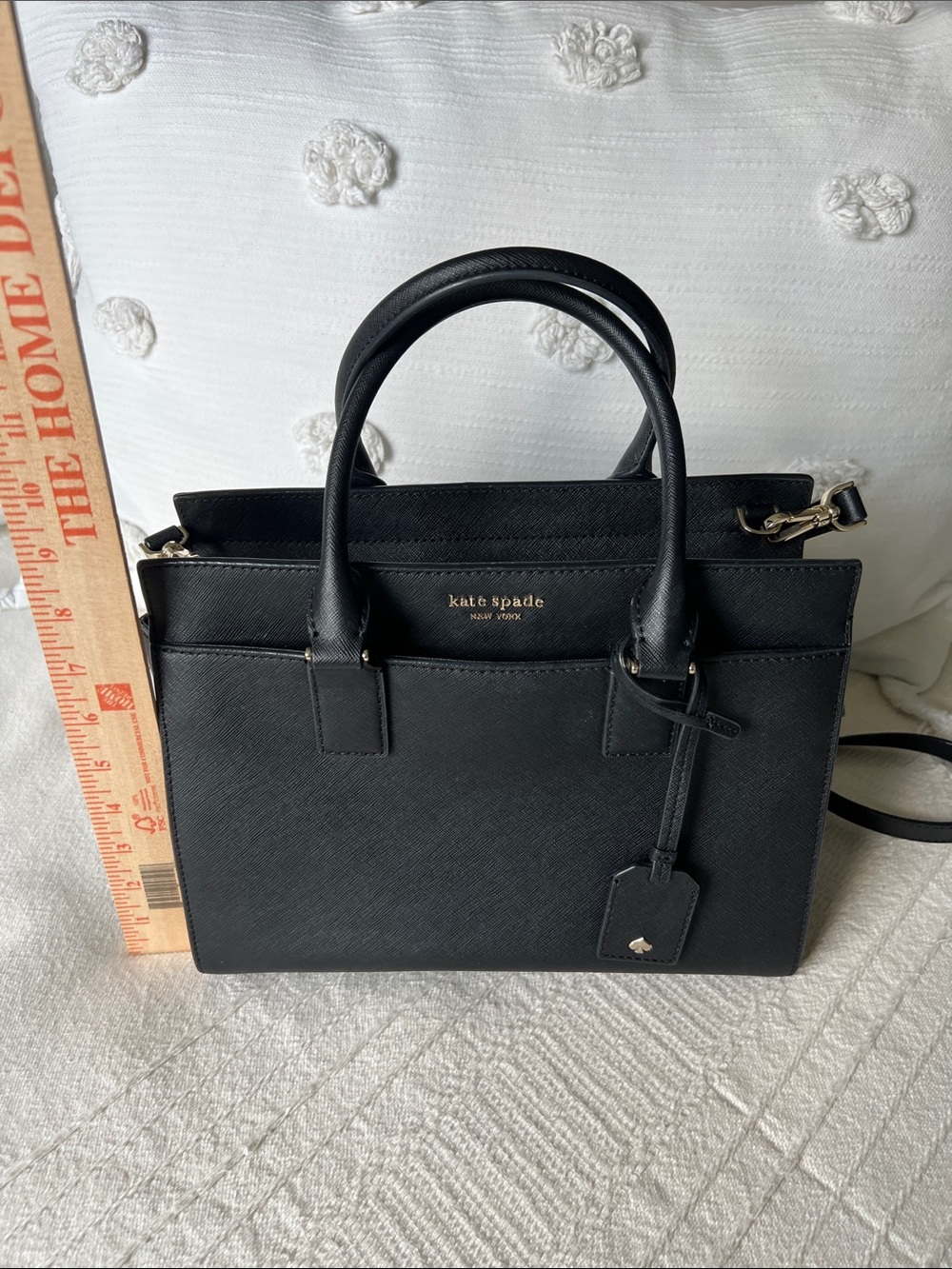 kate spade black saffiano leather satchel - Picture 5 of 14